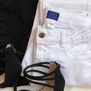 White Skinny Crop Jeggings